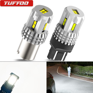  Set 2 Đèn LED 7443 7440 7506 T20 W21W 1156 BA15S P21W Ánh Sáng Trắng Dành Cho Ô Tô DRL 12V 6000K 