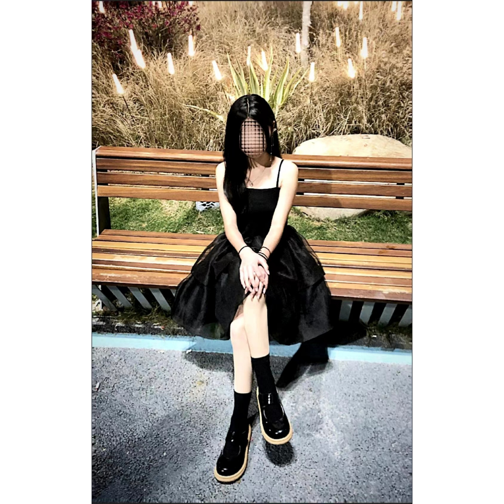 Mùa Hè Năm 2023 Phong Cách Mới Váy Hai Dây Khâu Lưới✨✨Váy Ôm Eo Quyến Rũ