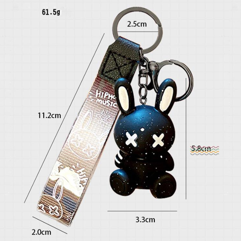 Hoạt Hình Móc Khóa Hình Thỏ Mắt xx Dễ Thương