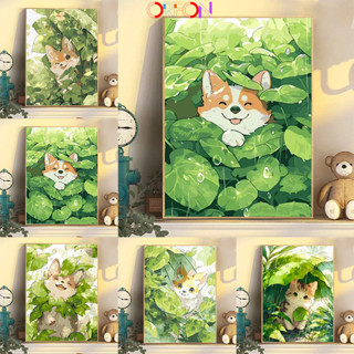 ORFON Tranh sơn dầu số hóa tranh tô màu theo số 30x40 tranh sơn dầu tranh số hoá - Tranh tô màu theo số hóa