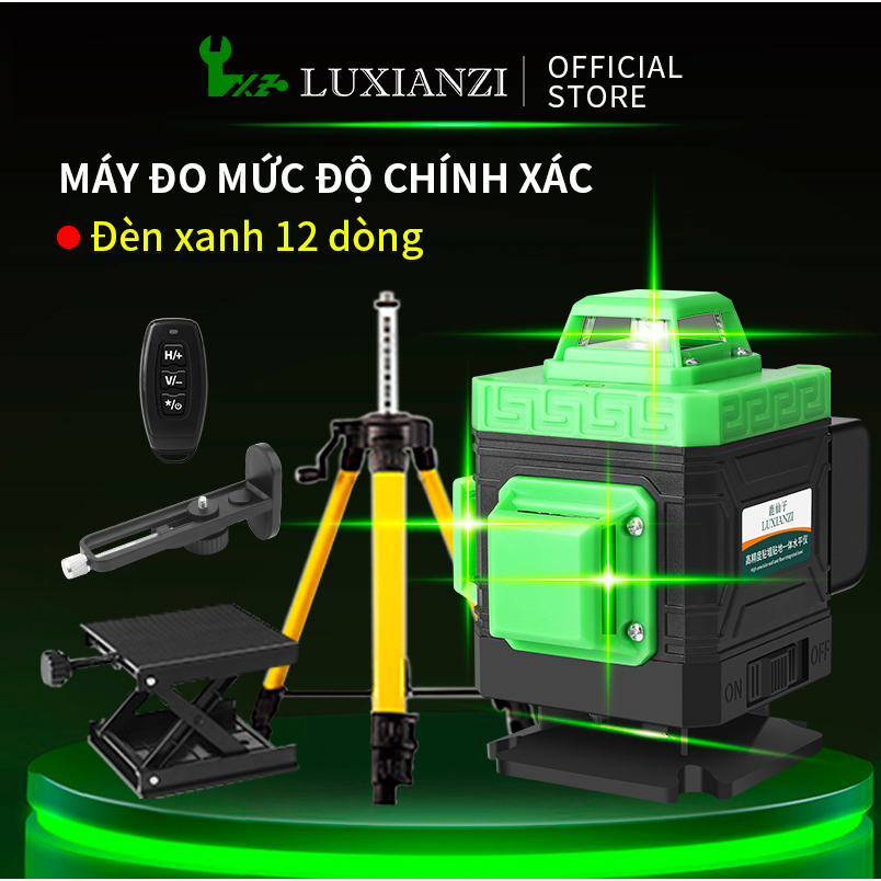 MÁY CÂN BẰNG LASER 16 TIA XANH SIÊU SÁNG LUXAINZI - MÁY BẮN CỐT, ĐÁNH THĂNG BẰNG LASER 16 TIA 4D
