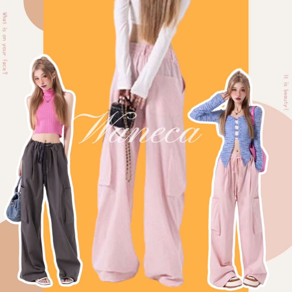 Maomao GO quần ống rộng hot trend 2023 quần ống rộng cạp thấp y2k 2023 NEW