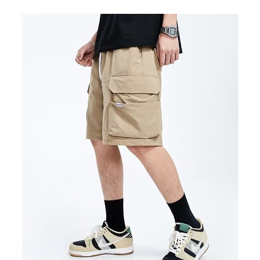 Quần ngắn ống rộng Màu Trơn Thời Trang Mùa Hè Dành Cho Nam