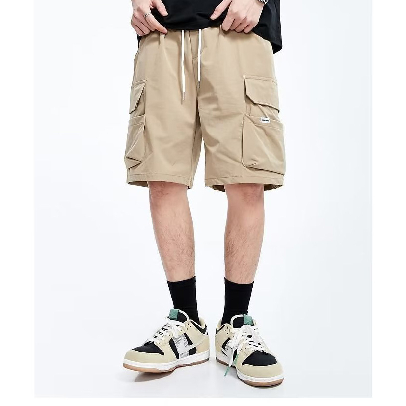 Quần ngắn ống rộng Màu Trơn Thời Trang Mùa Hè Dành Cho Nam