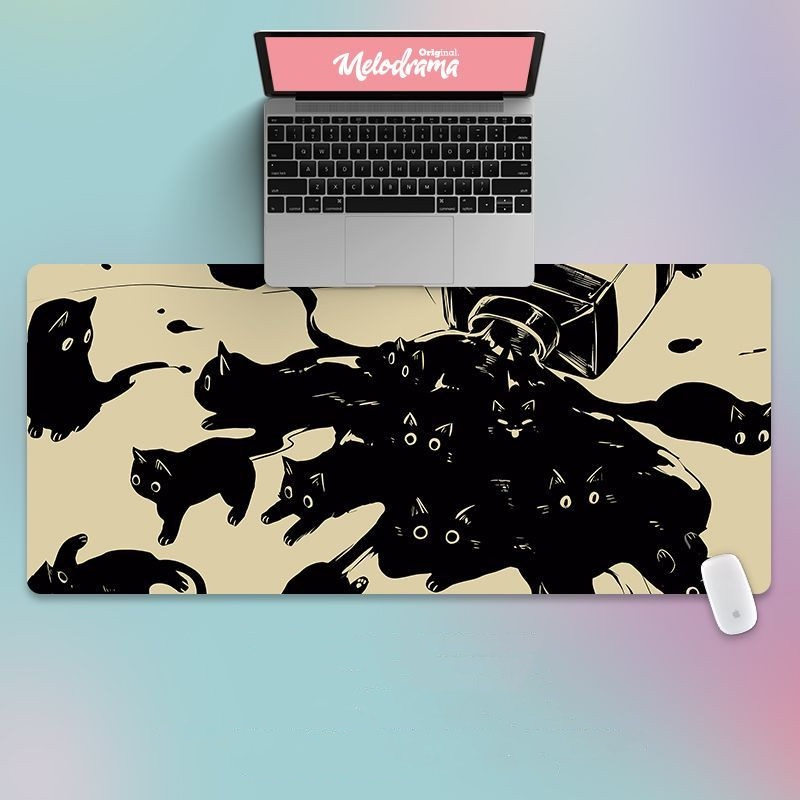 Tấm Lót Chuột Và Bàn Phím Máy Tính Văn Phòng Cỡ Vừa Và Nhỏ Màu Đen