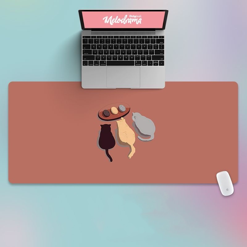 Tấm Lót Chuột Và Bàn Phím Máy Tính Văn Phòng Cỡ Vừa Và Nhỏ Màu Đen