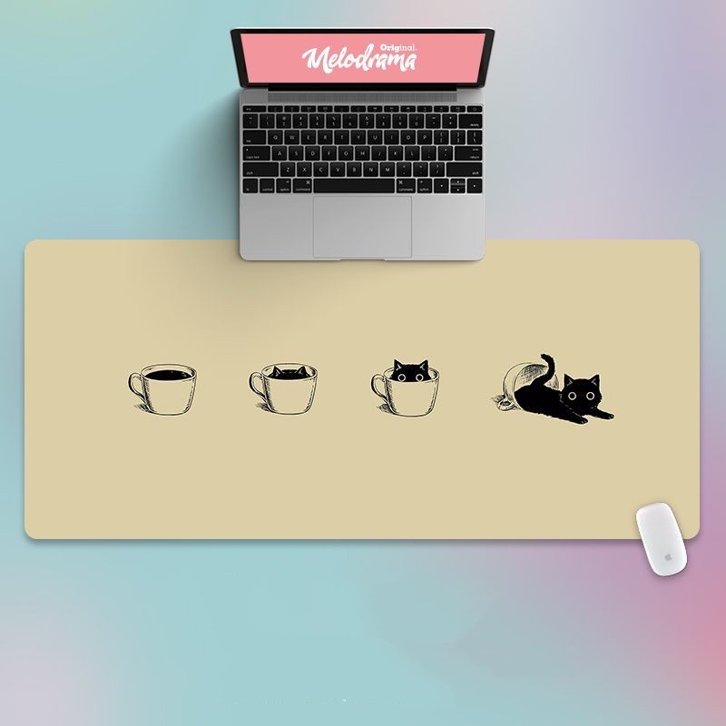 Tấm Lót Chuột Và Bàn Phím Máy Tính Văn Phòng Cỡ Vừa Và Nhỏ Màu Đen