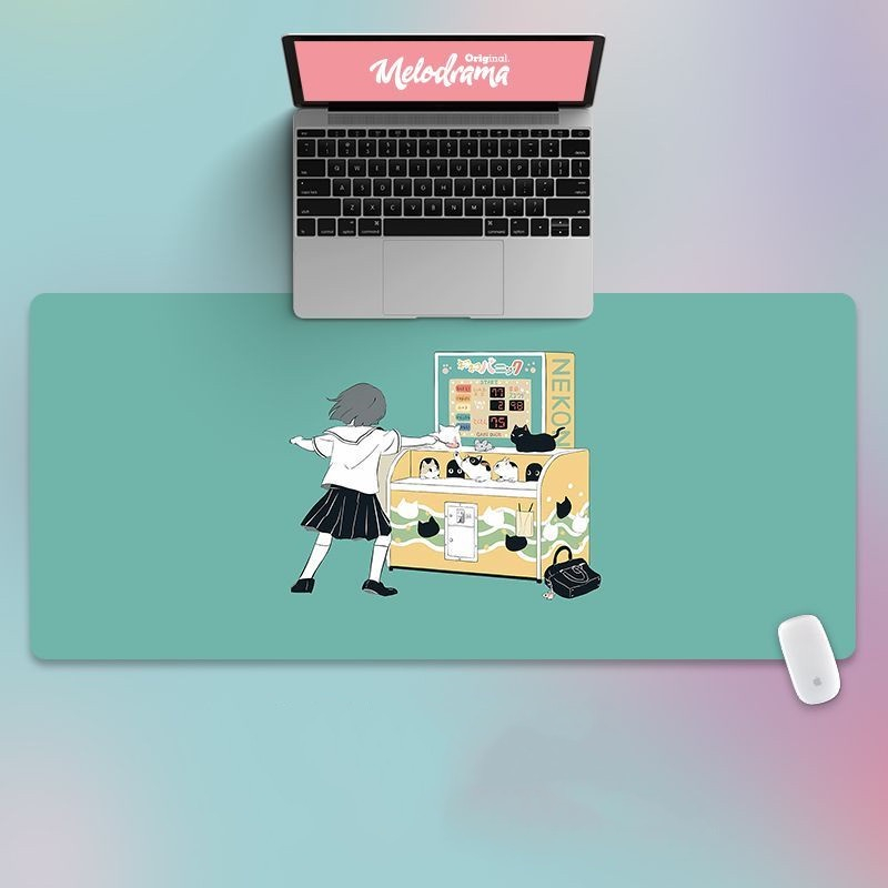 Tấm Lót Chuột Và Bàn Phím Máy Tính Văn Phòng Cỡ Vừa Và Nhỏ Màu Đen