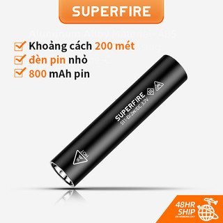 Đèn pin SUPERFIRE S11-D cầm tay nhỏ gọn làm từ hợp kim nhôm sạc cổng USB dùng trong nhà/ngoài trời
