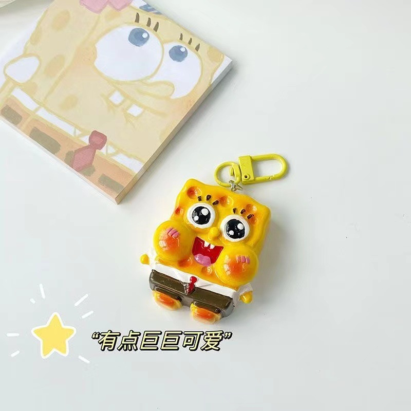 Móc Khóa Nhựa Resin Hình SpongeBob SquarePants Pie Star Hoạt Hình Ngọt Ngào Cho Nữ