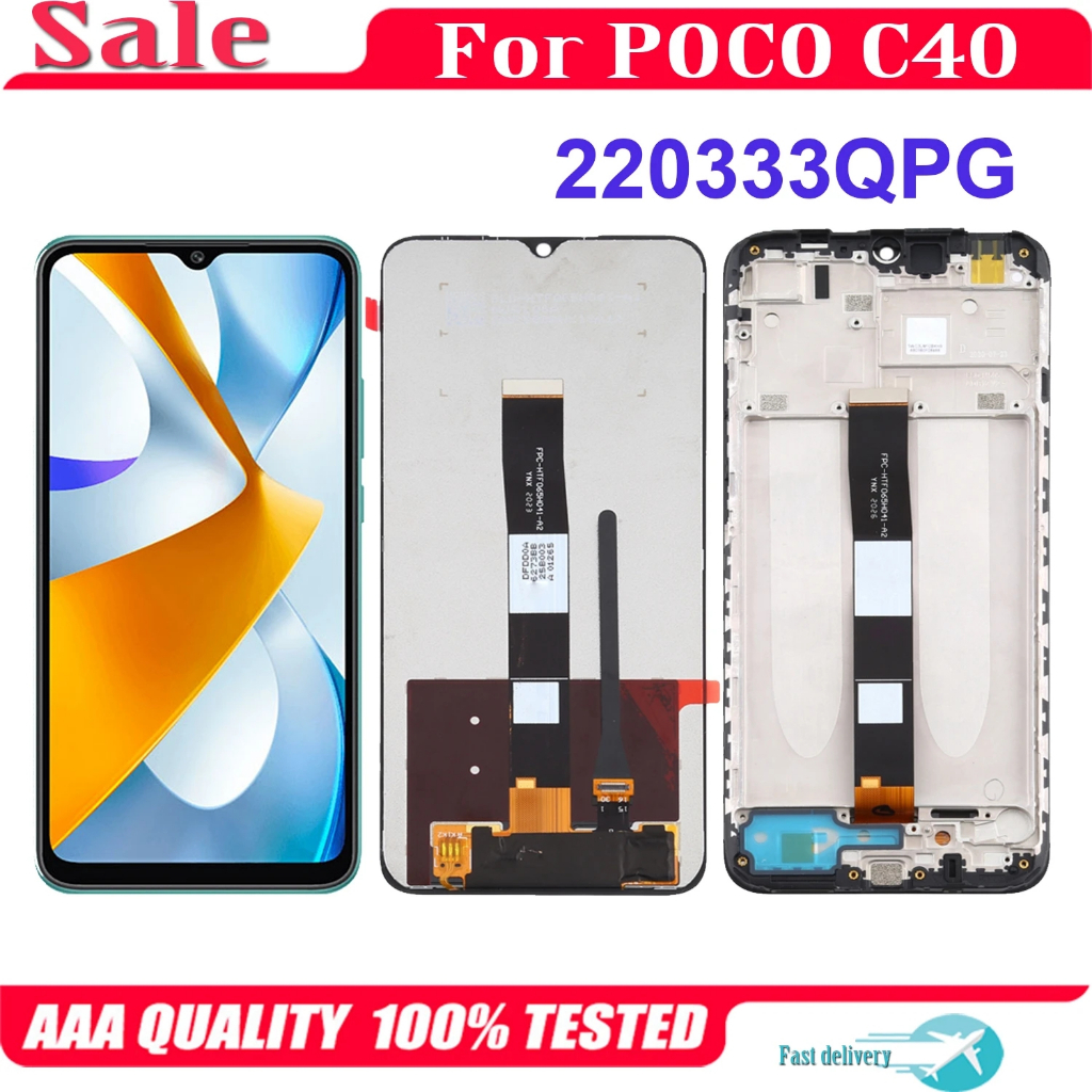 Ốp Điện Thoại Chính Hãng Cho Xiaomi POCO C40 220333Màn Hình LCD Cảm Ứng Thay Thế Cho POCOC40