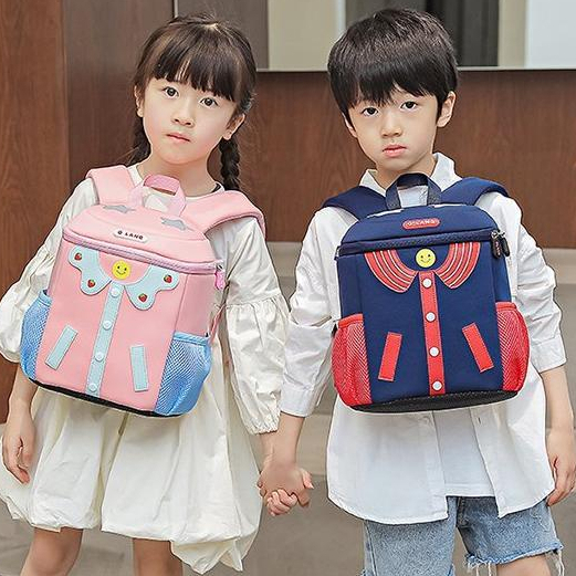 Ba Lô Họa Tiết Hoạt Hình Mặt Cười Dễ Thương Cho Bé Mẫu Giáo