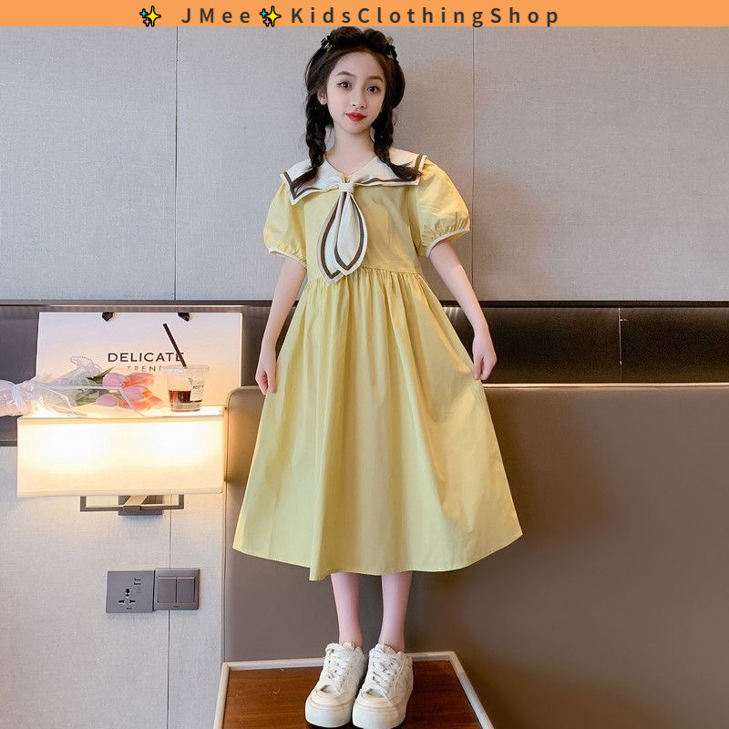 Đầm Công Chúa Phong Cách Hàn Quốc Thời Trang Mùa Hè Cho Bé Gái 3-14 Tuổi