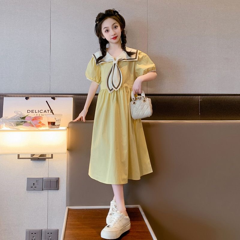 Đầm Công Chúa Phong Cách Hàn Quốc Thời Trang Mùa Hè Cho Bé Gái 3-14 Tuổi