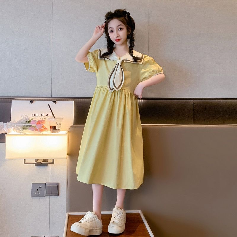 Đầm Công Chúa Phong Cách Hàn Quốc Thời Trang Mùa Hè Cho Bé Gái 3-14 Tuổi