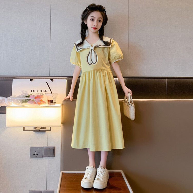 Đầm Công Chúa Phong Cách Hàn Quốc Thời Trang Mùa Hè Cho Bé Gái 3-14 Tuổi