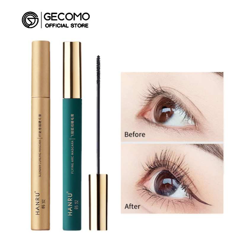 Mascara GECOMO Màu Đen Lâu Trôi Chống Thấm Nước Chuốt Dày Và Cong Mi