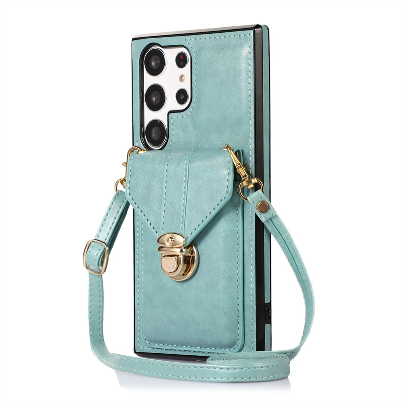 Ốp Điện Thoại Kiểu Ví Tiền Có Dây Đeo Vai Cho Samsung Galaxy Note 10 20 S10 S23 Plus + Pro Ultra