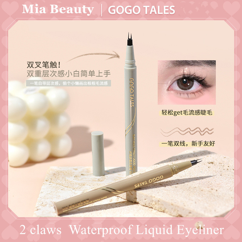 Bút Kẻ Mắt Dạng Lỏng 2 Móng Vuốt Siêu Mảnh Chống Thấm Nước gogotales