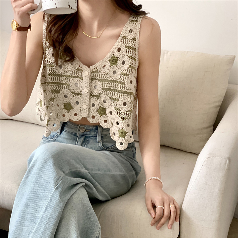 Áo Dệt Kim Sát Nách Thêu Họa Tiết Thổ Cẩm Kiểu Vintage Thời Trang Mùa Hè Cho Nữ