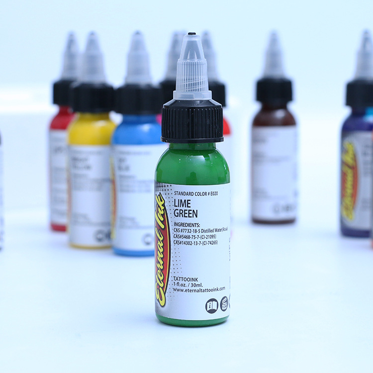 Mực xăm 30ml để thực hành Sắc tố cao Màu sắc lâu trôi cho người mới bắt đầu