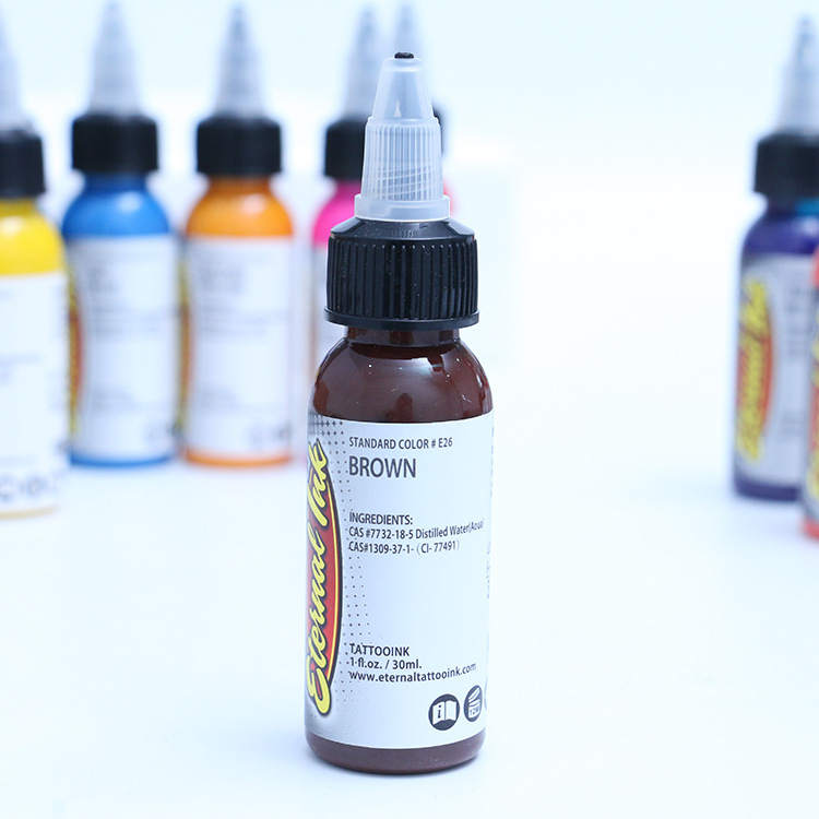 Mực xăm 30ml để thực hành Sắc tố cao Màu sắc lâu trôi cho người mới bắt đầu