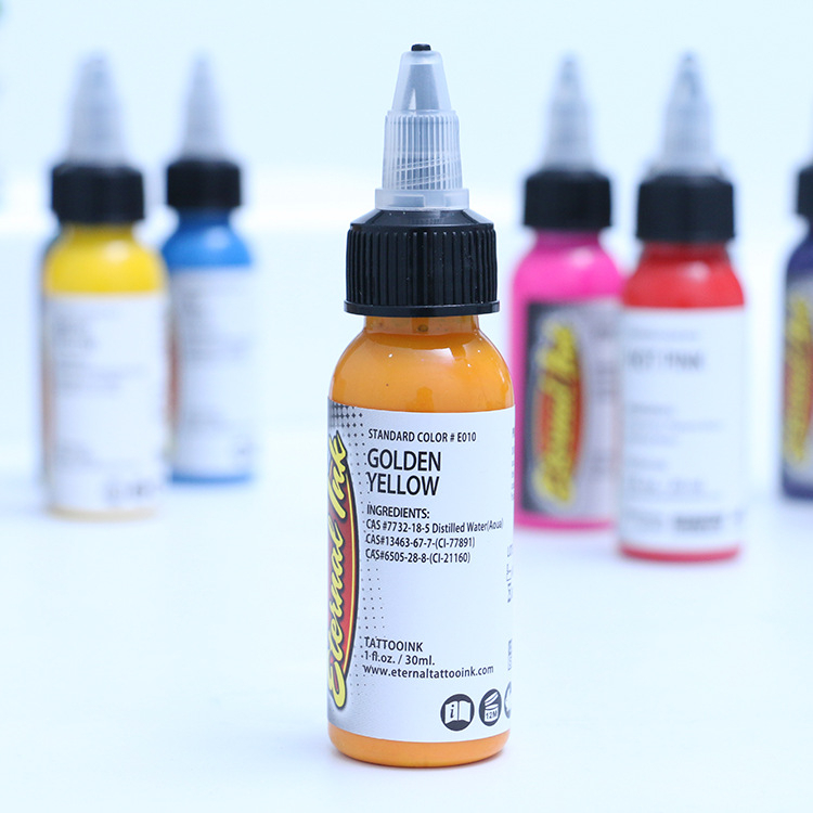 Mực xăm 30ml để thực hành Sắc tố cao Màu sắc lâu trôi cho người mới bắt đầu