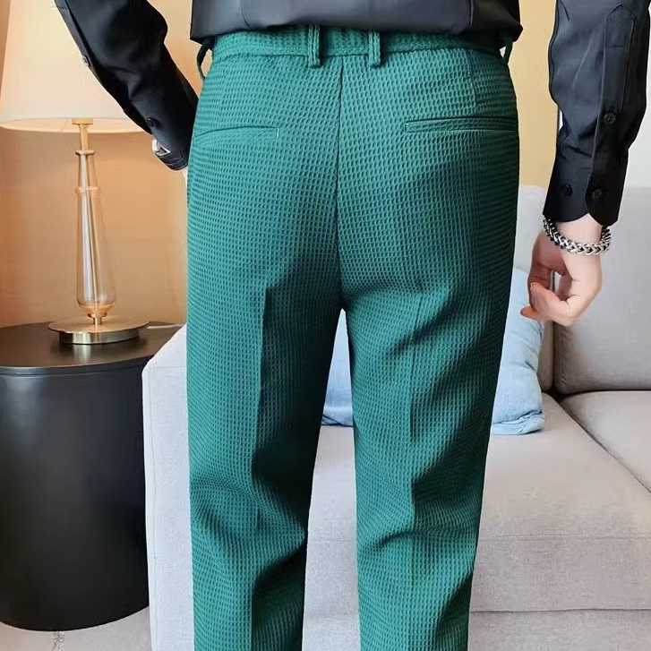 Quần Tây Lưng Thun Phong Cách Hàn Quốc Thanh Lịch Cho Nam