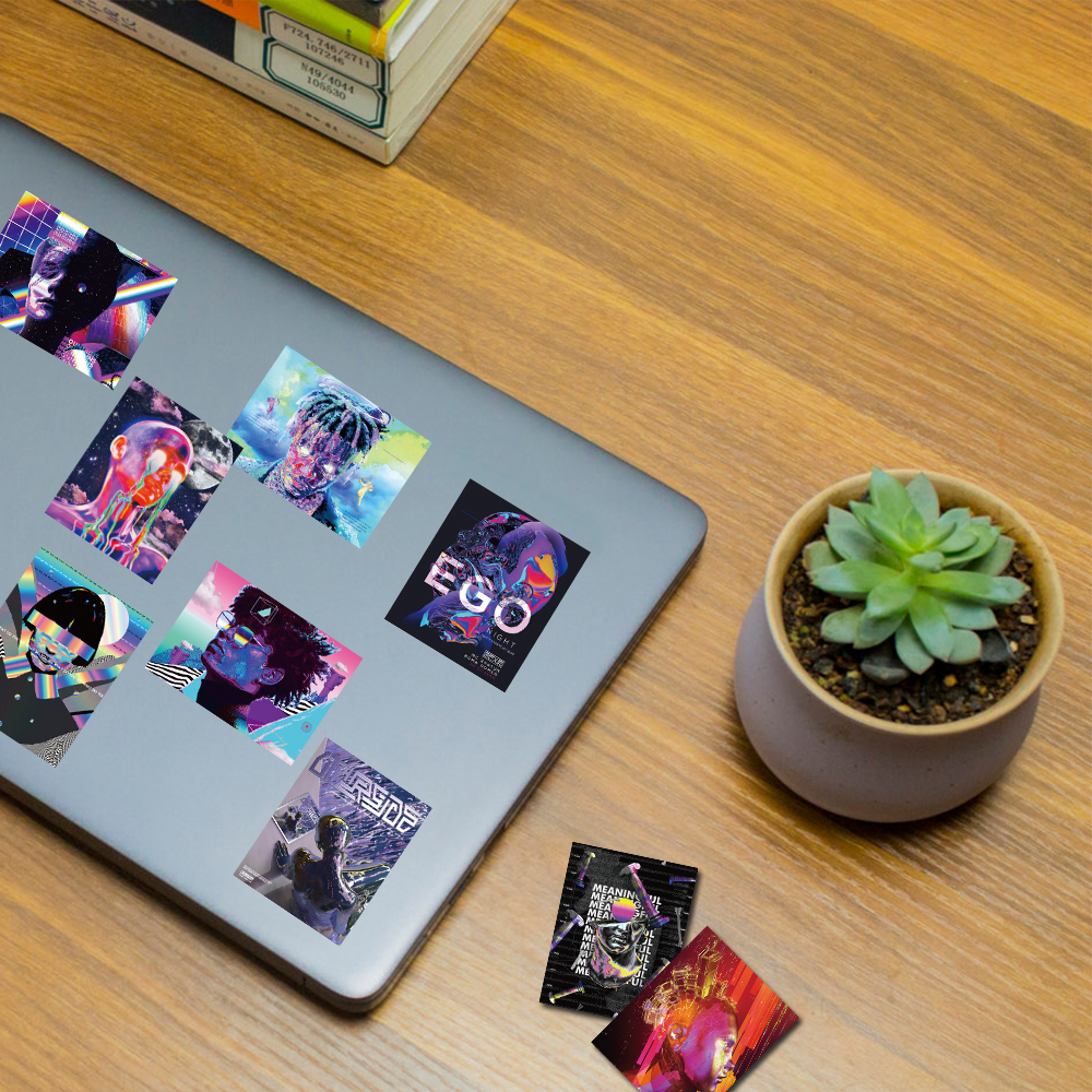 Set 52 Miếng Dán Trang Trí Máy Tính / Điện Thoại Chống Nước Sáng Tạo Nghệ Thuật