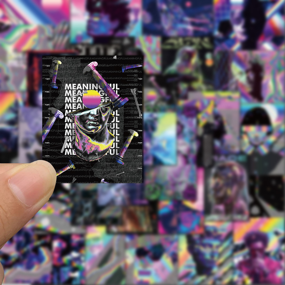 Set 52 Miếng Dán Trang Trí Máy Tính / Điện Thoại Chống Nước Sáng Tạo Nghệ Thuật