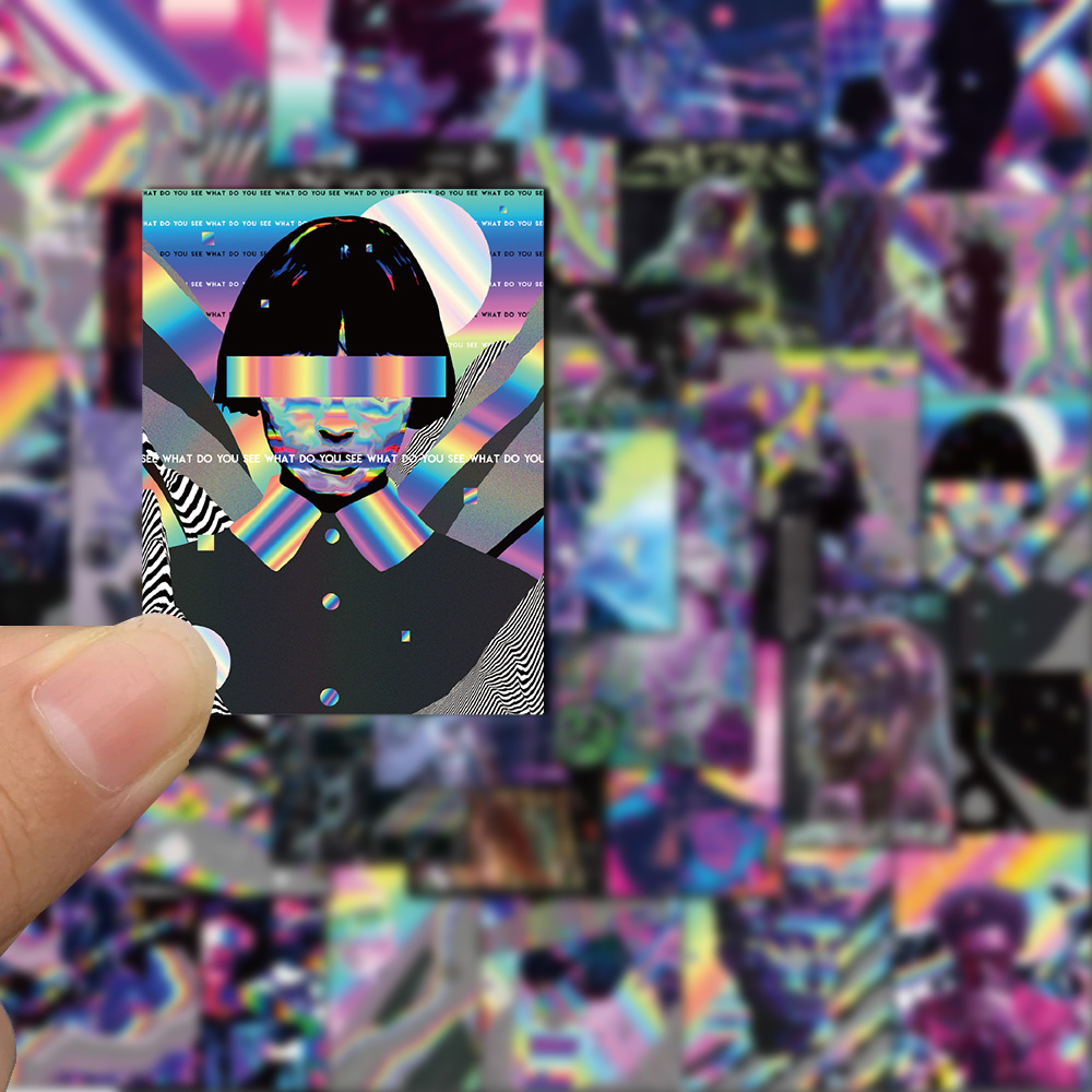 Set 52 Miếng Dán Trang Trí Máy Tính / Điện Thoại Chống Nước Sáng Tạo Nghệ Thuật