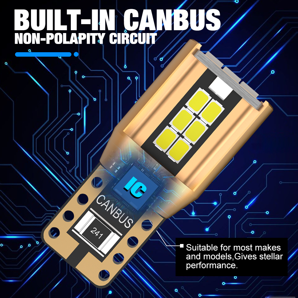 Bộ 2 Đèn LED T10 W5W 2016 WY5W 12V Siêu Sáng Cho Xe Hơi