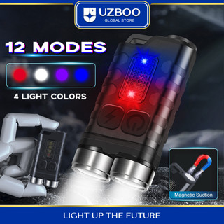 UZBOO Đèn Pin LED Mini Đèn Pin Mini Siêu Sáng Sạc USB Chống Thấm Nước Mang Đi Tiện Dụng