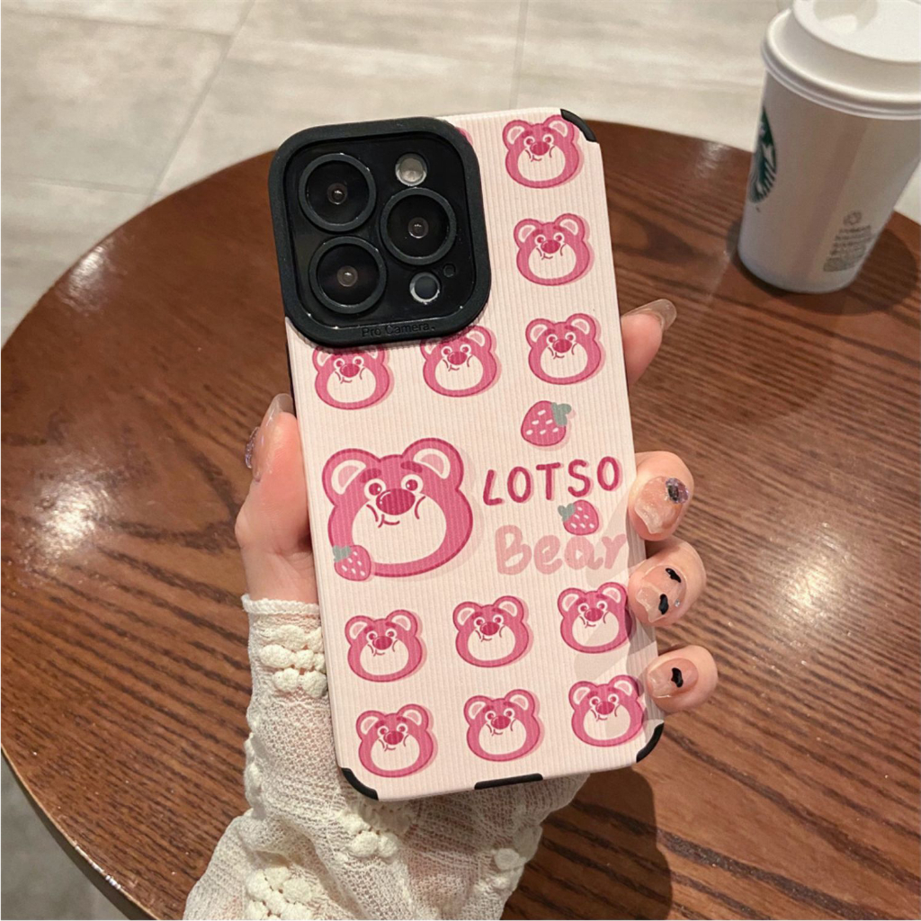 Ốp Điện Thoại Tpu Dẻo In Gấu Hồng Đáng Yêu iPhone 11 12 14 7plus 6splus 13Promax 7 / 8 6 xr xsmax 11Promax 12Pro 13