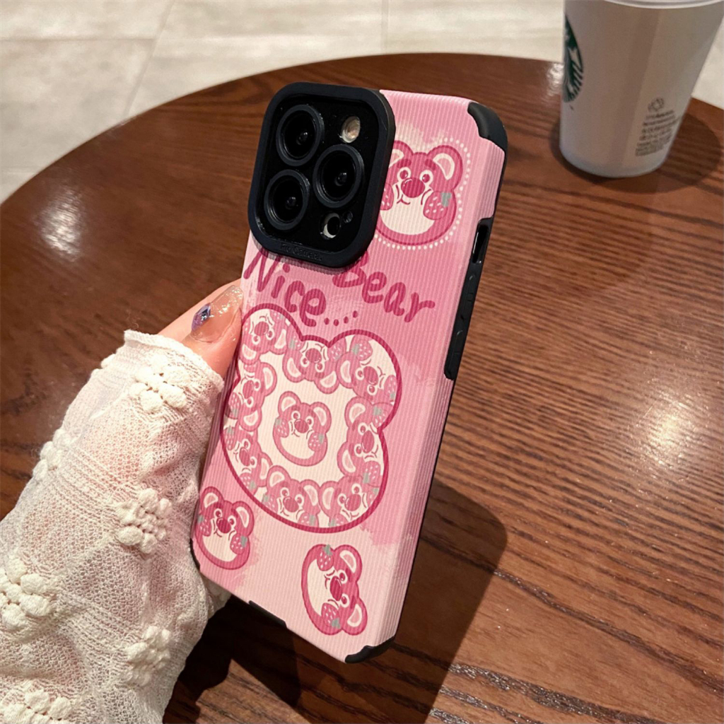 Ốp Điện Thoại Tpu Dẻo In Gấu Hồng Đáng Yêu iPhone 11 12 14 7plus 6splus 13Promax 7 / 8 6 xr xsmax 11Promax 12Pro 13