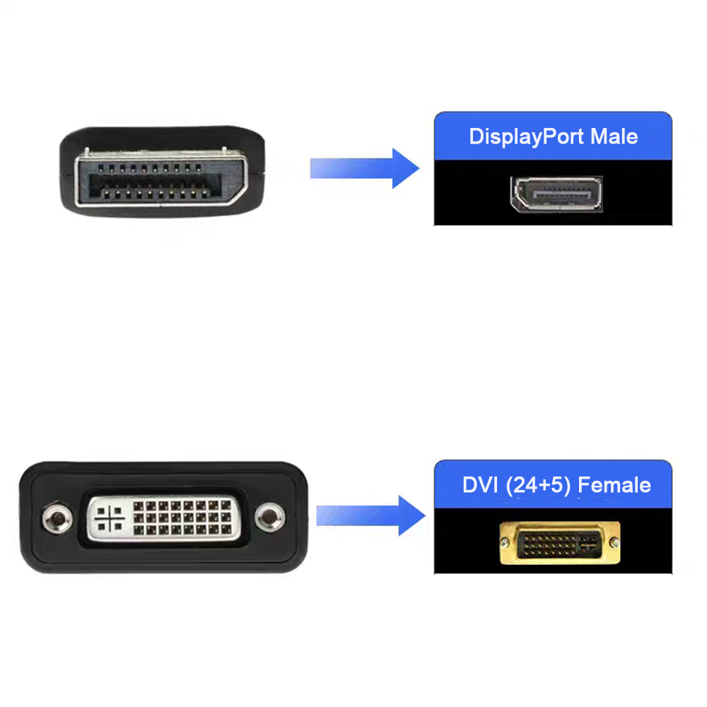 Cáp Chuyển Đổi HD 1080P Display Port DP Sang DVI Cho Màn Hình Máy Chiếu