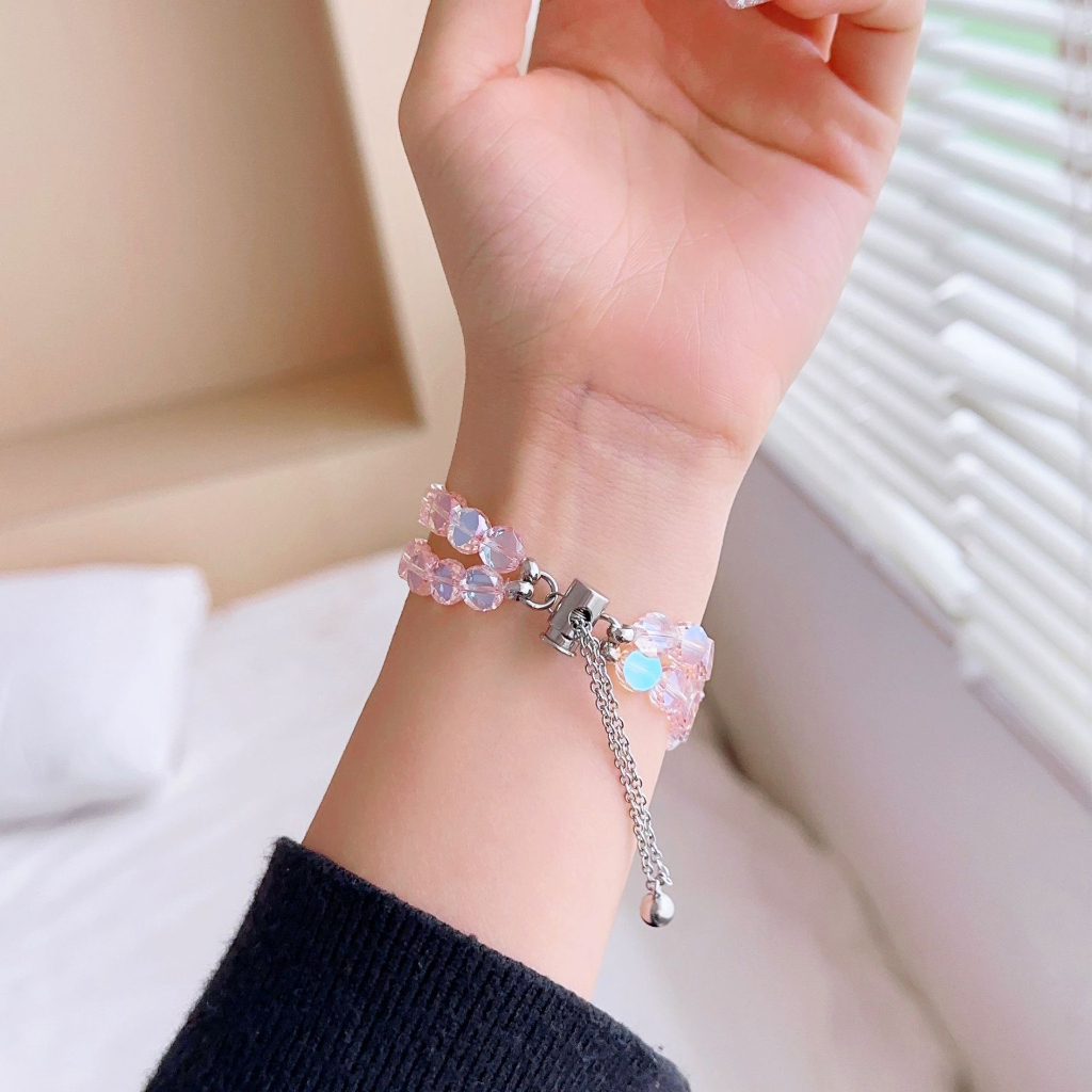 Dây Đeo Đồng Hồ Dạng Chuỗi Hạt Co Giãn Thay Thế Cho Apple iWatch 45MM 49MM series 7 8 SE