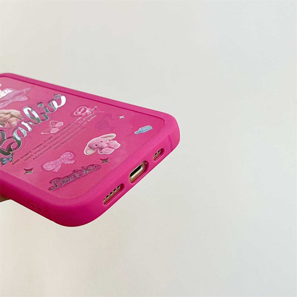 Ốp Điện Thoại Mạ Điện Họa Tiết barbie Cho iphone 15 14promax 13 iphone11 12 promax