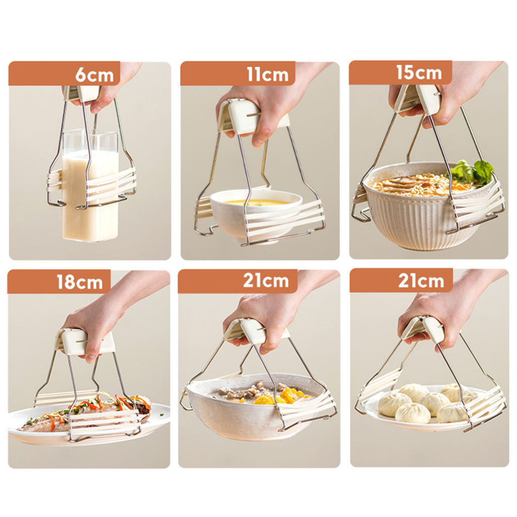 Best cook Kẹp giữ bát đĩa nhà bếp bằng thép không gỉ Đĩa nóng nâng lên chống bỏng dải silicon cmman13.vn