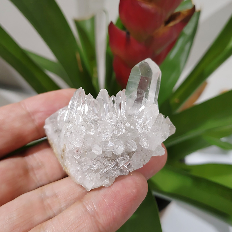 Cụm Đá Thạch Anh Tự Nhiên Trong Suốt Mini Dùng Làm Mặt Dây Chuyền Trang Trí DIY Cho Nữ