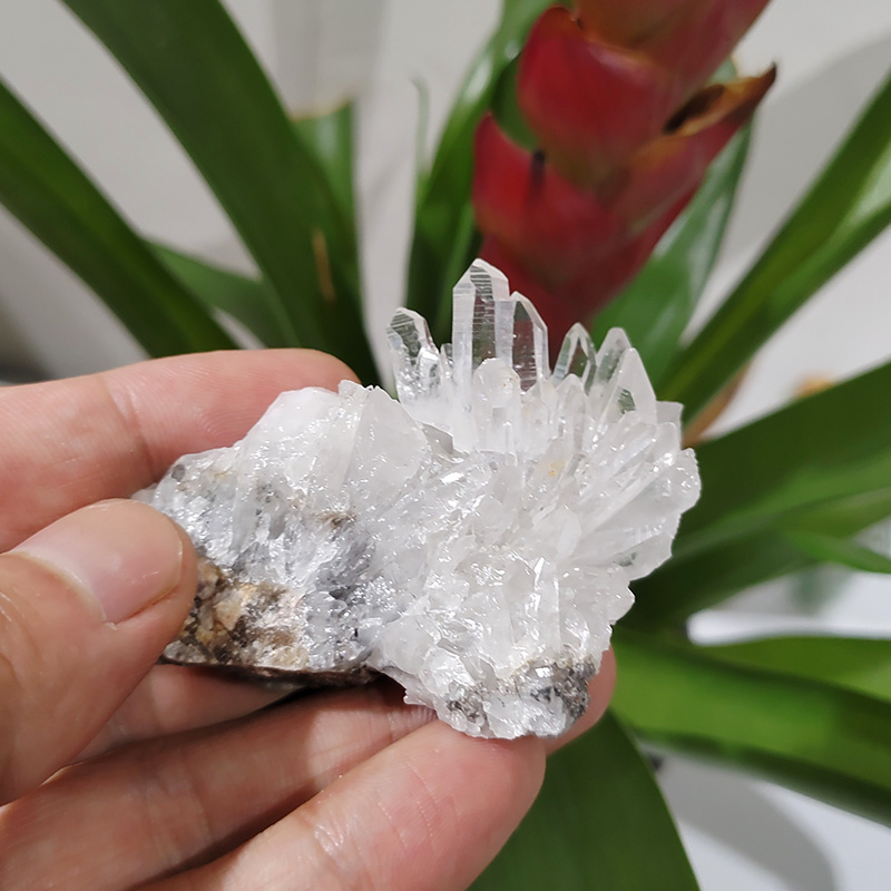 Cụm Đá Thạch Anh Tự Nhiên Trong Suốt Mini Dùng Làm Mặt Dây Chuyền Trang Trí DIY Cho Nữ