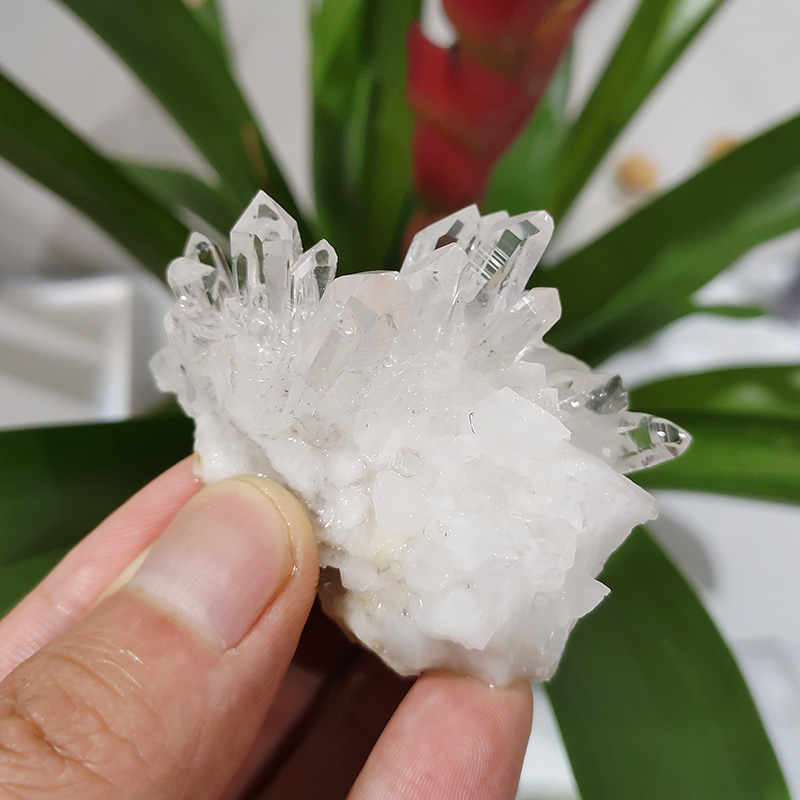 Cụm Đá Thạch Anh Tự Nhiên Trong Suốt Mini Dùng Làm Mặt Dây Chuyền Trang Trí DIY Cho Nữ