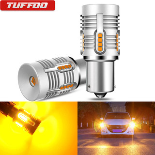 Tuffoo 2 Cái P21W Ba15s 1156-180° Linh Kiện Điện Tử PY21W Bau15s 1156-150 Chất Lượng Cao° Đèn LED Tín Hiệu Xi Nhan Không HyperFlash Màu Vàng Hổ Phách Thay Thế Dành Cho Xe Hơi