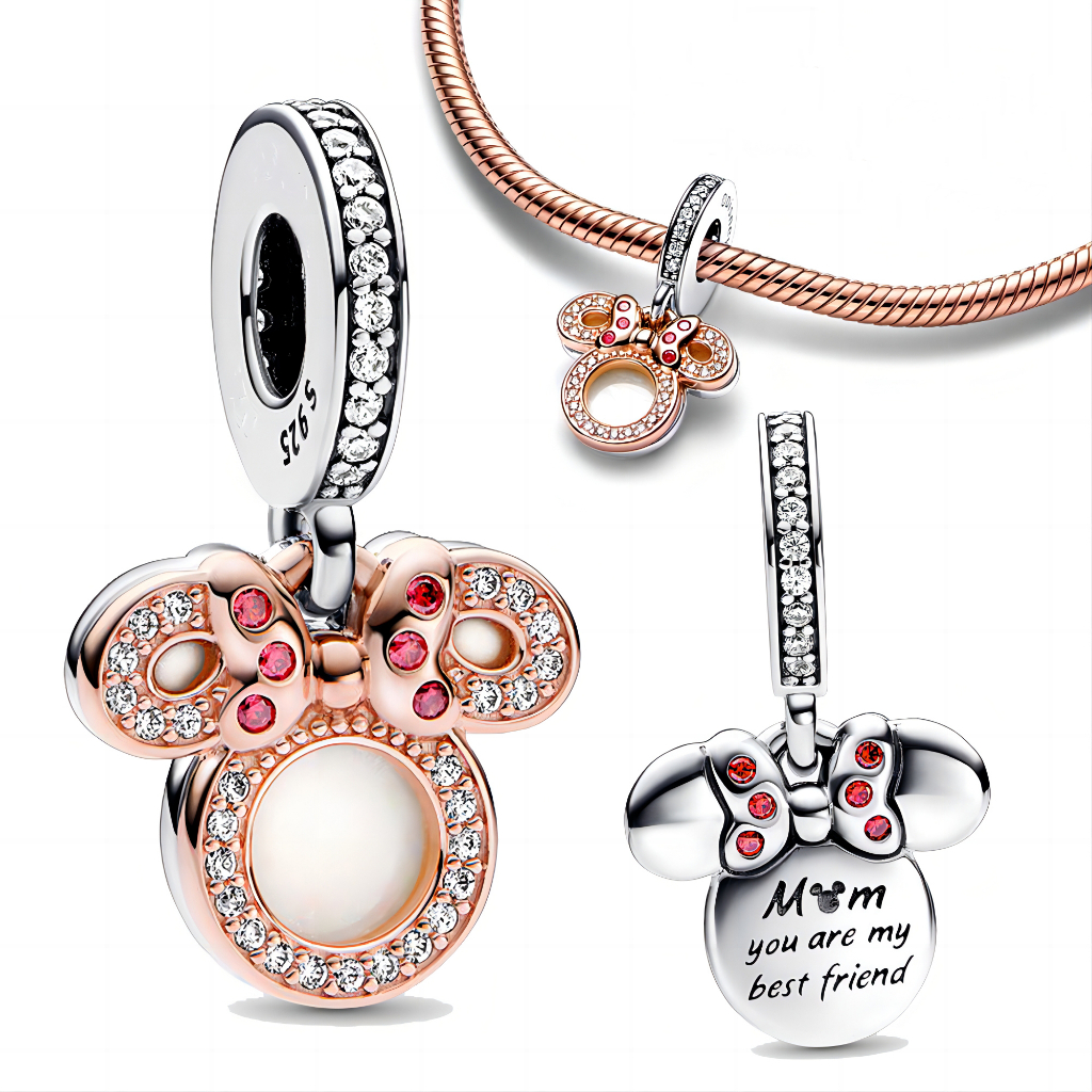 Mặt Dây Chuyền Bạc 925 Hình Trái Tim Bằng Thủy Tinh Murano Màu Hồng Xinh Xắn