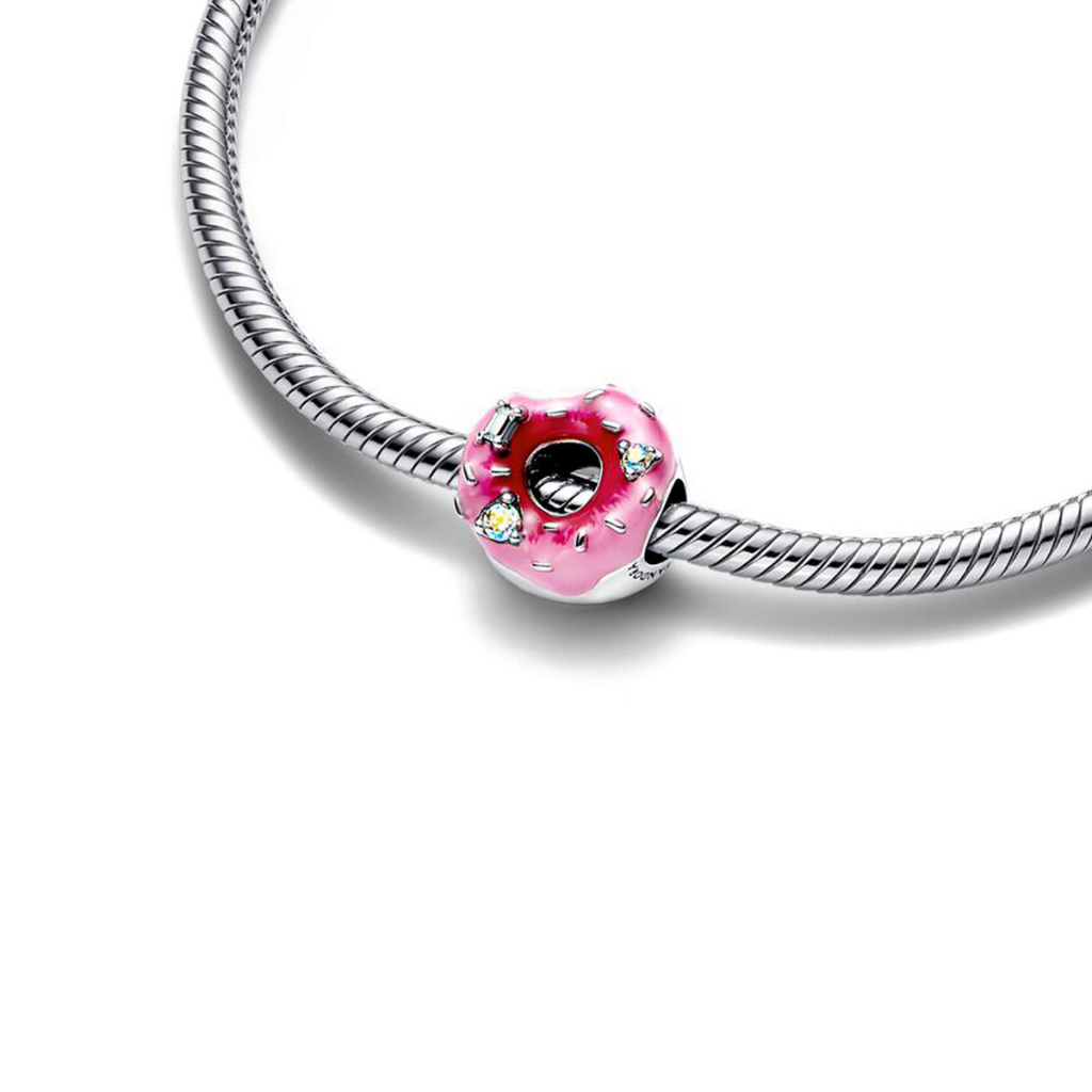 Mặt Dây Chuyền Bạc 925 Hình Trái Tim Bằng Thủy Tinh Murano Màu Hồng Xinh Xắn