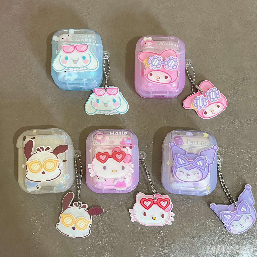 Vỏ Bảo Vệ Hộp Sạc Tai Nghe AirPods Pro 3 2 Pro 3rd Generation Hình Sanrio Dễ Thương Kèm Móc Khóa