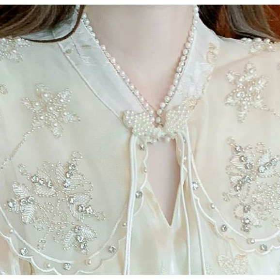 Áo Sơ Mi Ngắn Tay Họa Tiết Thêu Ba Chiều Phong Cách Mùa Hè Mới Cho Nữ D7T3