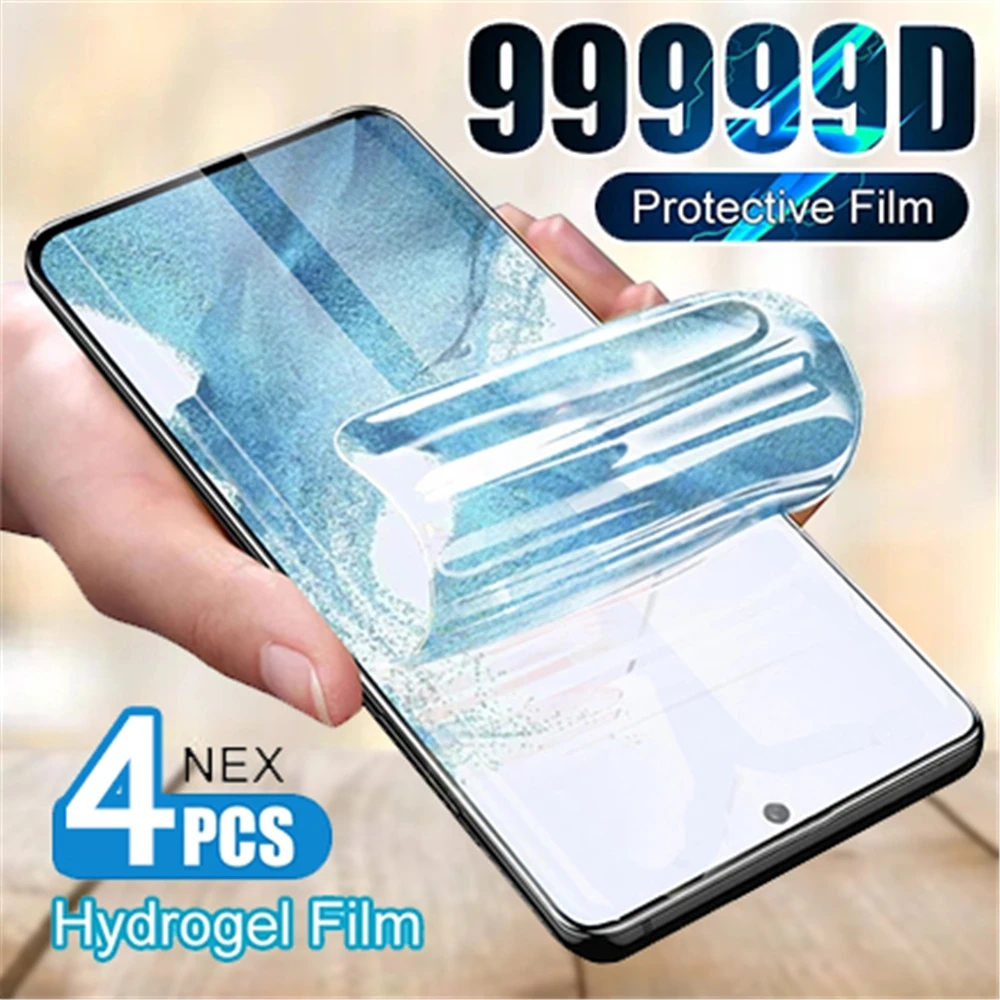 Set 4 Phim Hydrogel Dán Bảo Vệ Màn Hình Điện Thoại Samsung Galaxy A74 A54 A34 A14 A24 M14 Kính