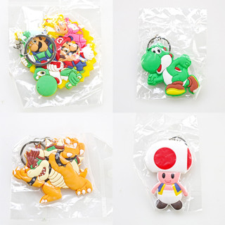 Nintendo móc khóa cao su mềm hình super mario bros mario luigi bowser yoshi wario toad goomba