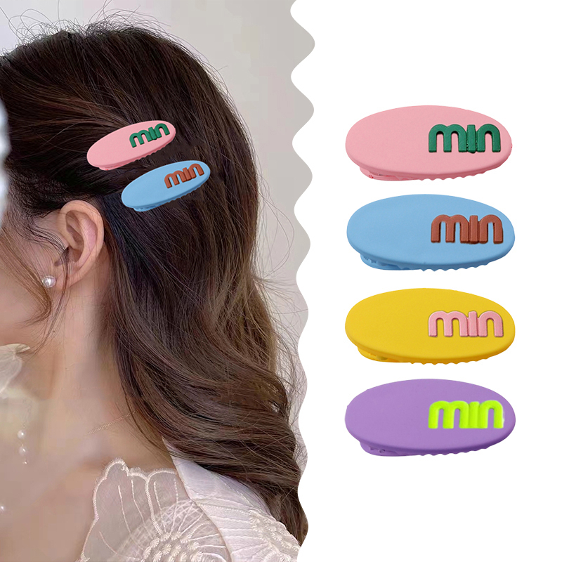 Kẹp Tóc mini In Chữ Phong Cách Hàn Quốc Thời Trang Cho Nữ Y2K
